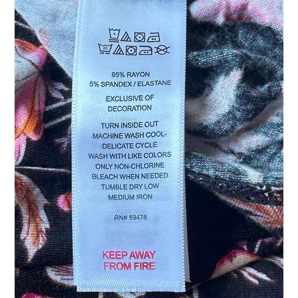 Tahari Women's Floral Wide-Leg Lounge Pants Multicolor Size M - Picture 4 of 7